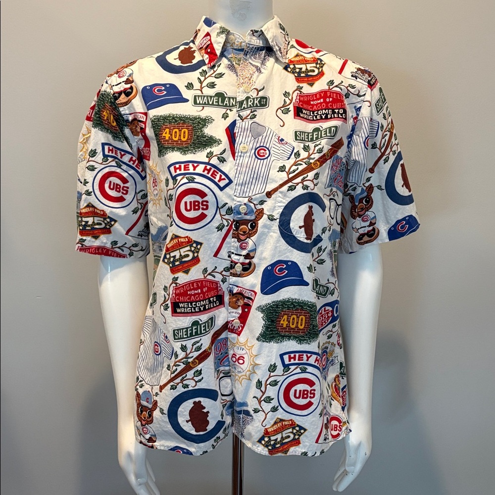 Chicago Cubs Reyn Spooner Hawaiian Shirt Size S Small Vintage Baseball MLB